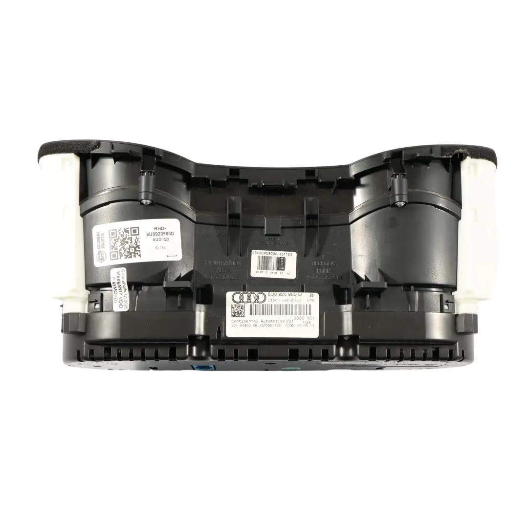Instrument Cluster Speedometer Clocks Automatic Petrol to Audi Q3 8U with Part number 8U0920980D Audi Q3 8U Instrument Cluster Speedometer Clocks Automatic Petrol - SKU RHD-8U0920980D - Part number 8U0920980D