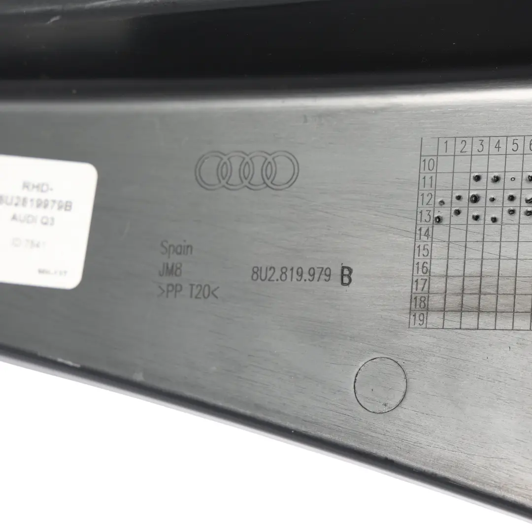 Audi Q3 8U Front Hood Bonnet Cowl Water Deflector Trim Cover - SKU RHD-8U2819979B - Part number 8U2819979B