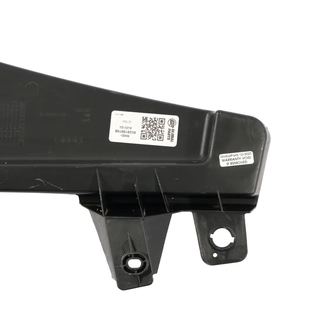 Front Hood Bonnet Cowl Water Deflector Trim Cover to Audi Q3 8U with Part number 8U2819979B Audi Q3 8U Front Hood Bonnet Cowl Water Deflector Trim Cover - SKU RHD-8U2819979B - Part number 8U2819979B