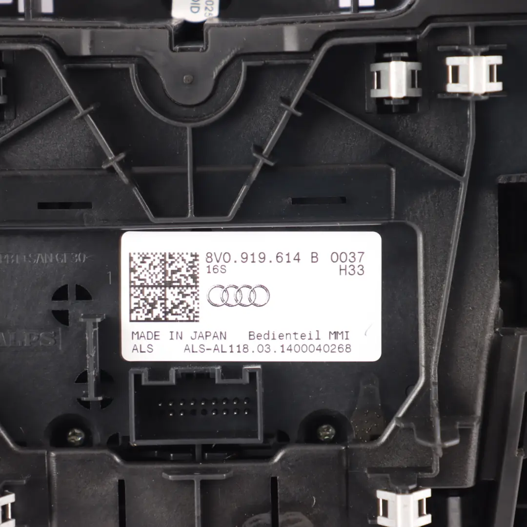 Audi S3 8V Centre Console Multimedia Navigation Control Surround - SKU RHD-8V0919614B-3 - Part number 8V0919614B