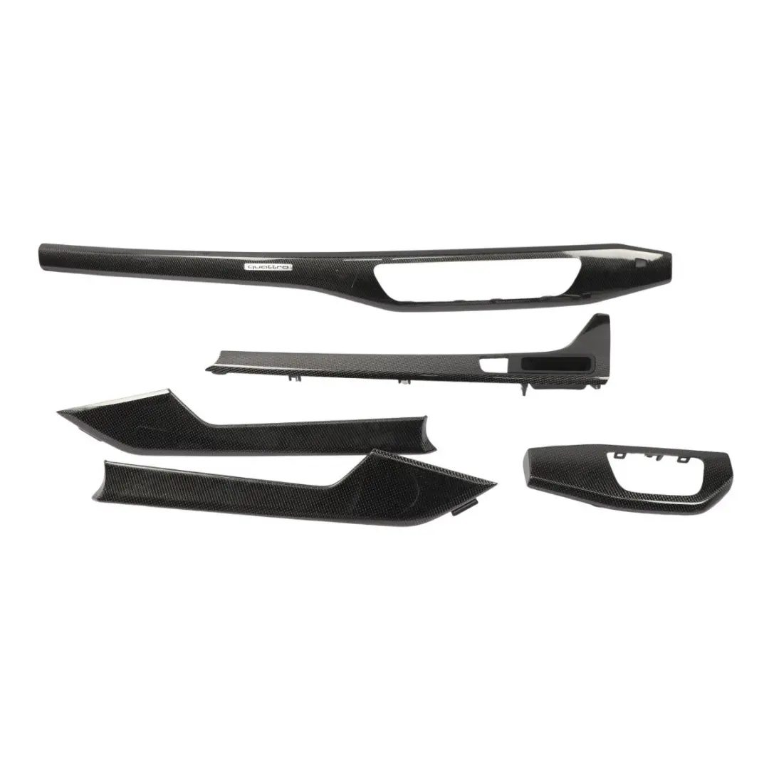 Audi S5 F5 Interior Dashboard Door Decor Trim Strip Cover Carbon SET - SKU RHD-8W2853189Q-1 - Part number 8W2853189Q