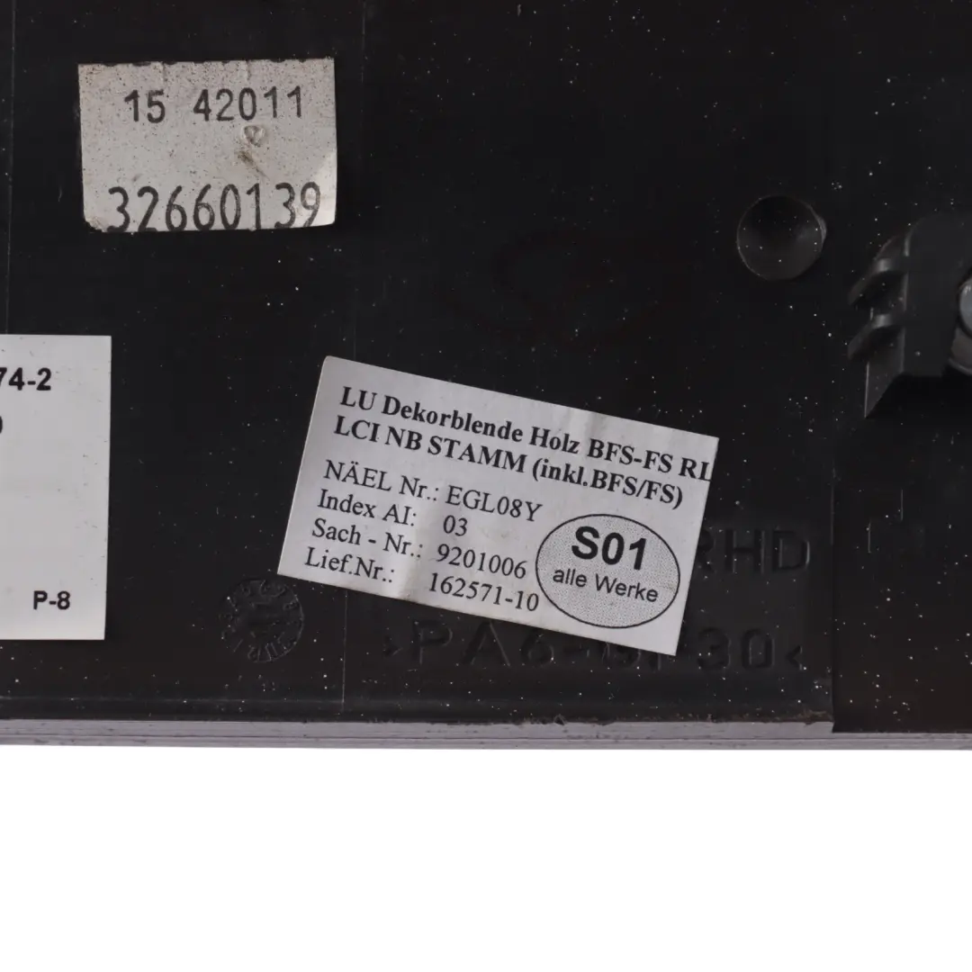 Dashboard Dash Trim Console Strip Cover Wood Walnut Light to BMW E90 E91 LCI E92 with Part number 9171174 BMW E90 E91 LCI E92 Dashboard Dash Trim Console Strip Cover Wood Walnut Light - SKU RHD-9171174-2 - Part number 9171174