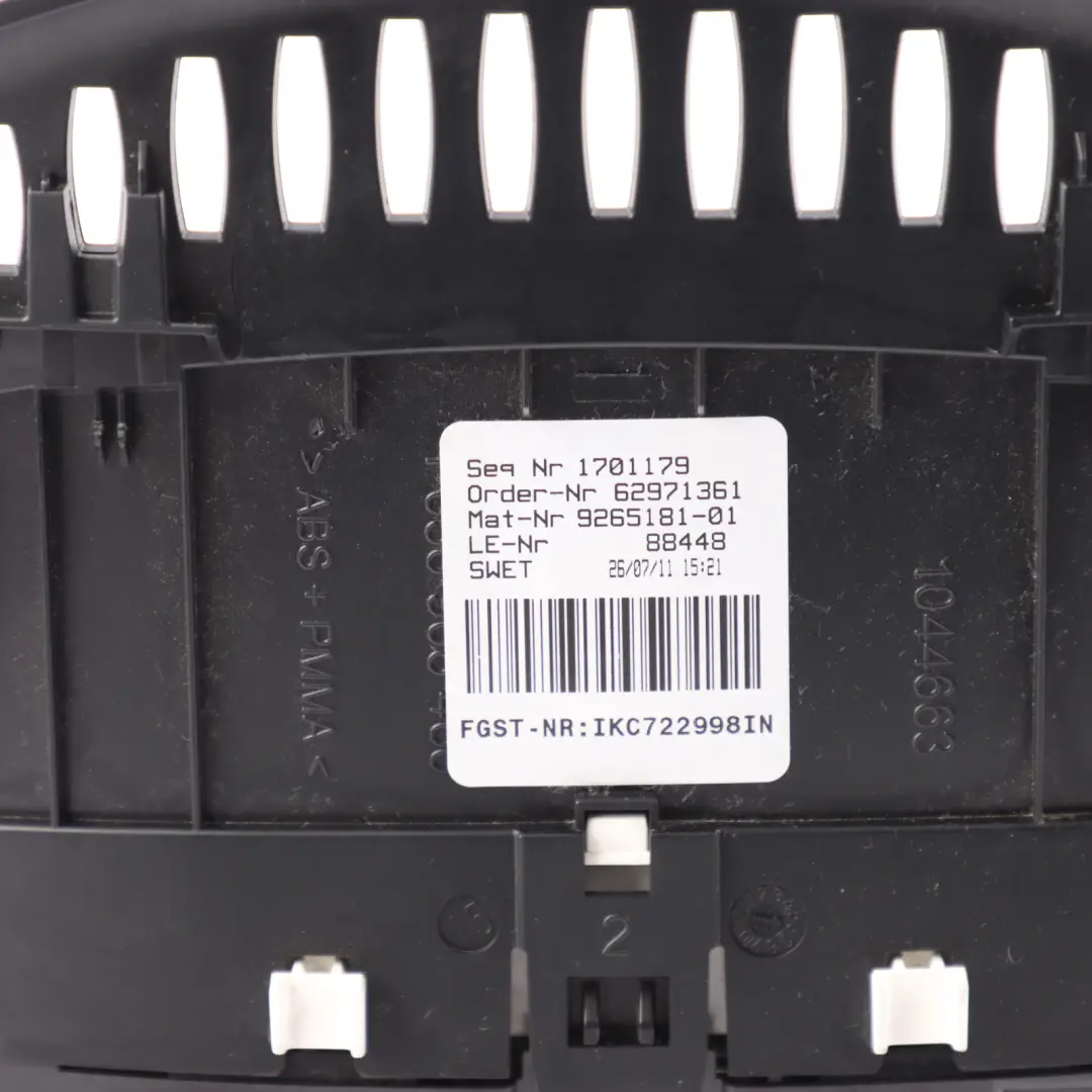  Instrument Cluster BMW F10 F11 Diesel Speedo Meter Clocks Automatic - SKU RHD-9265181-2 - Part number 9265181