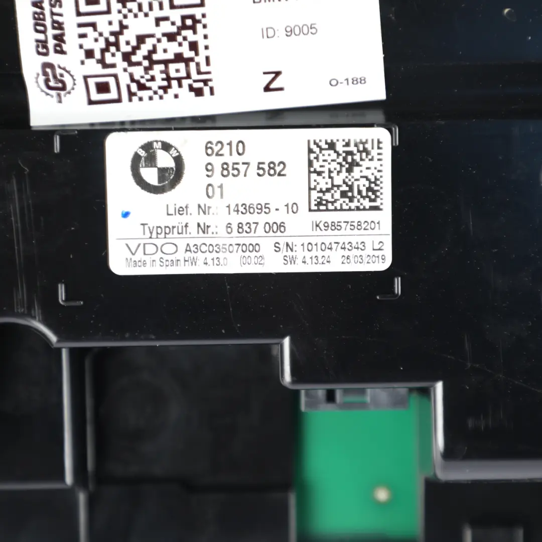 Instrument Cluster Speedo Speedometer Diesel Automatic to BMW F20 F21 with Part number 9857582 BMW F20 F21 Instrument Cluster Speedo Speedometer Diesel Automatic - SKU RHD-9857582 - Part number 9857582