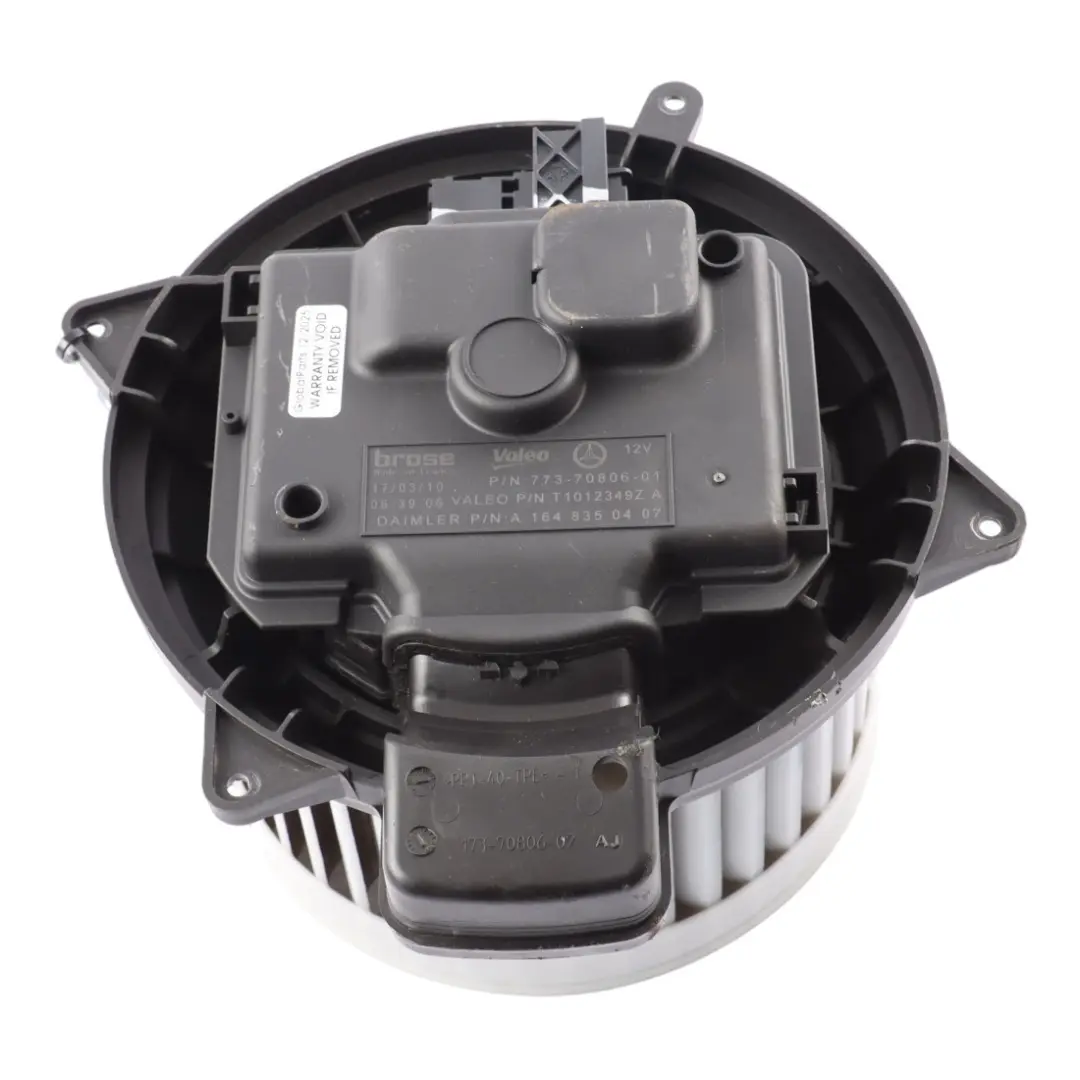 Mercedes ML W164 X164 Heater Blower Actuator Motor Fan Module Unit - SKU RHD-A1648350407 - Part number A1648350407