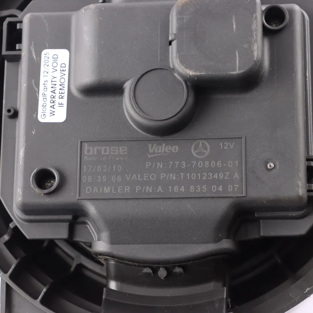 Mercedes ML W164 X164 Heater Blower Actuator Motor Fan Module Unit - SKU RHD-A1648350407 - Part number A1648350407
