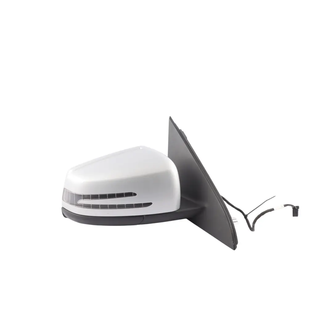 Wing Mirror Outside Power Fold Door Right O/S Polar Silver - 761 to Mercedes W176 with Part number A1768100200 Mercedes W176 Wing Mirror Outside Power Fold Door Right O/S Polar Silver - 761 - SKU RHD-A1768100200-PLS - Part number A1768100200
