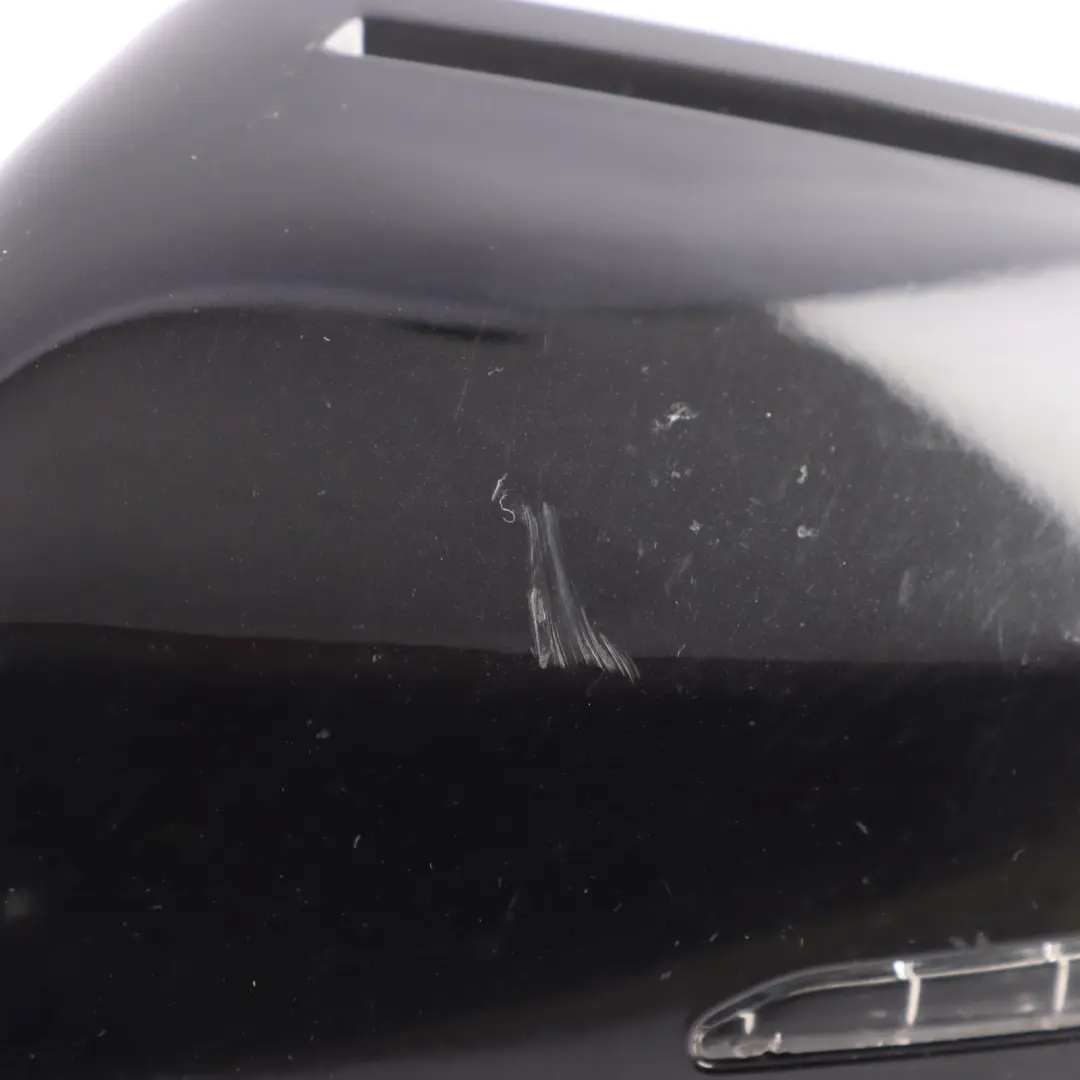 Mercedes W207 Wing Mirror Door Left N/S Power Fold Auto Dip Obsidian Black 197 - SKU RHD-A2078100500-OB - Part number A2078100500