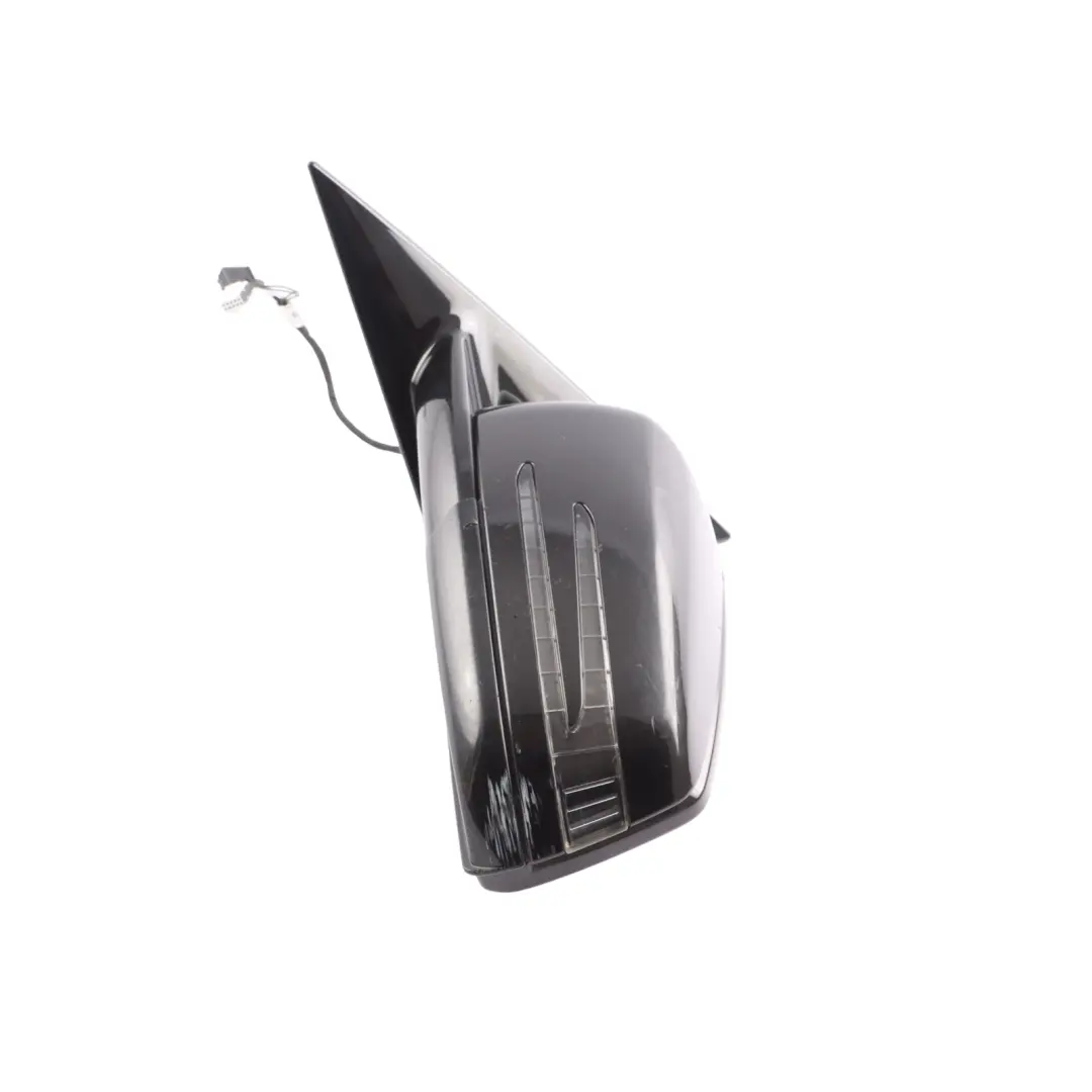 Mercedes W207 Wing Mirror Door Left N/S Power Fold Auto Dip Obsidian Black 197 - SKU RHD-A2078100500-OB - Part number A2078100500