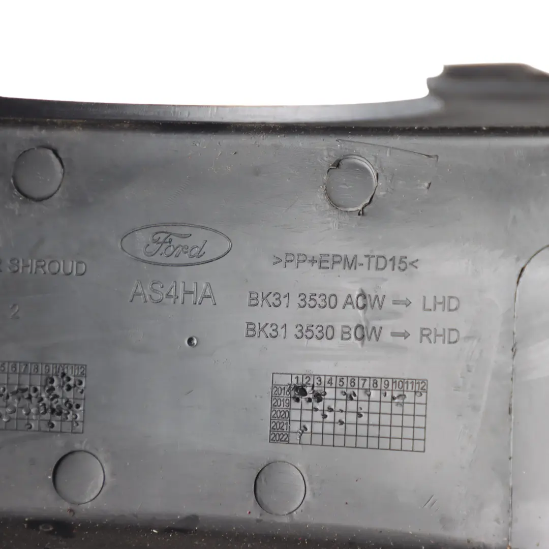 Ford Transit Mk8 Steering Column Cover Shroud Surround Trim Black - SKU RHD-BK31-3530-BCW-1 - Part number BK31-3530-BCW