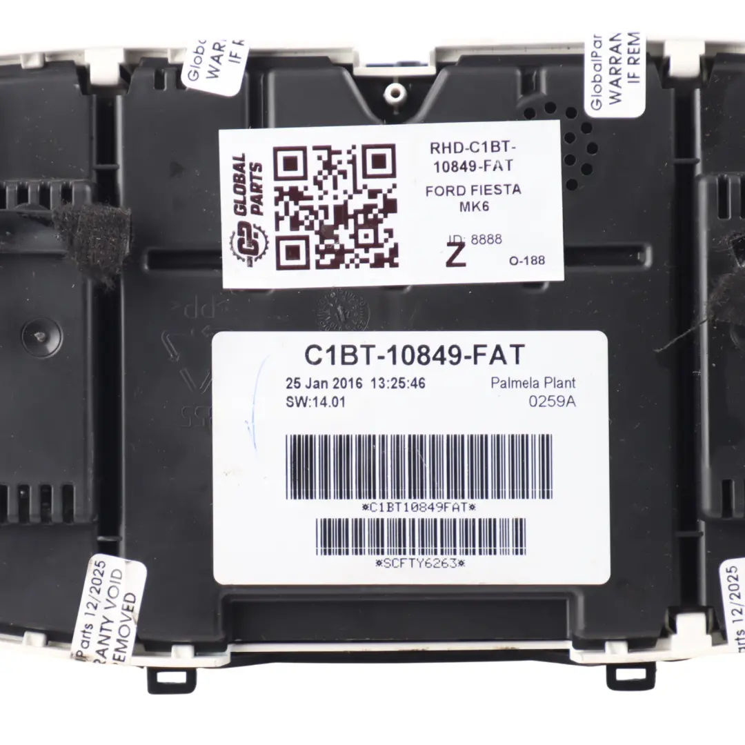 Ford Fiesta Mk7 Instrument Cluster Clocks Speedo Petrol Manual - SKU RHD-C1BT-10849-FAT - Part number C1BT-10849-FAT