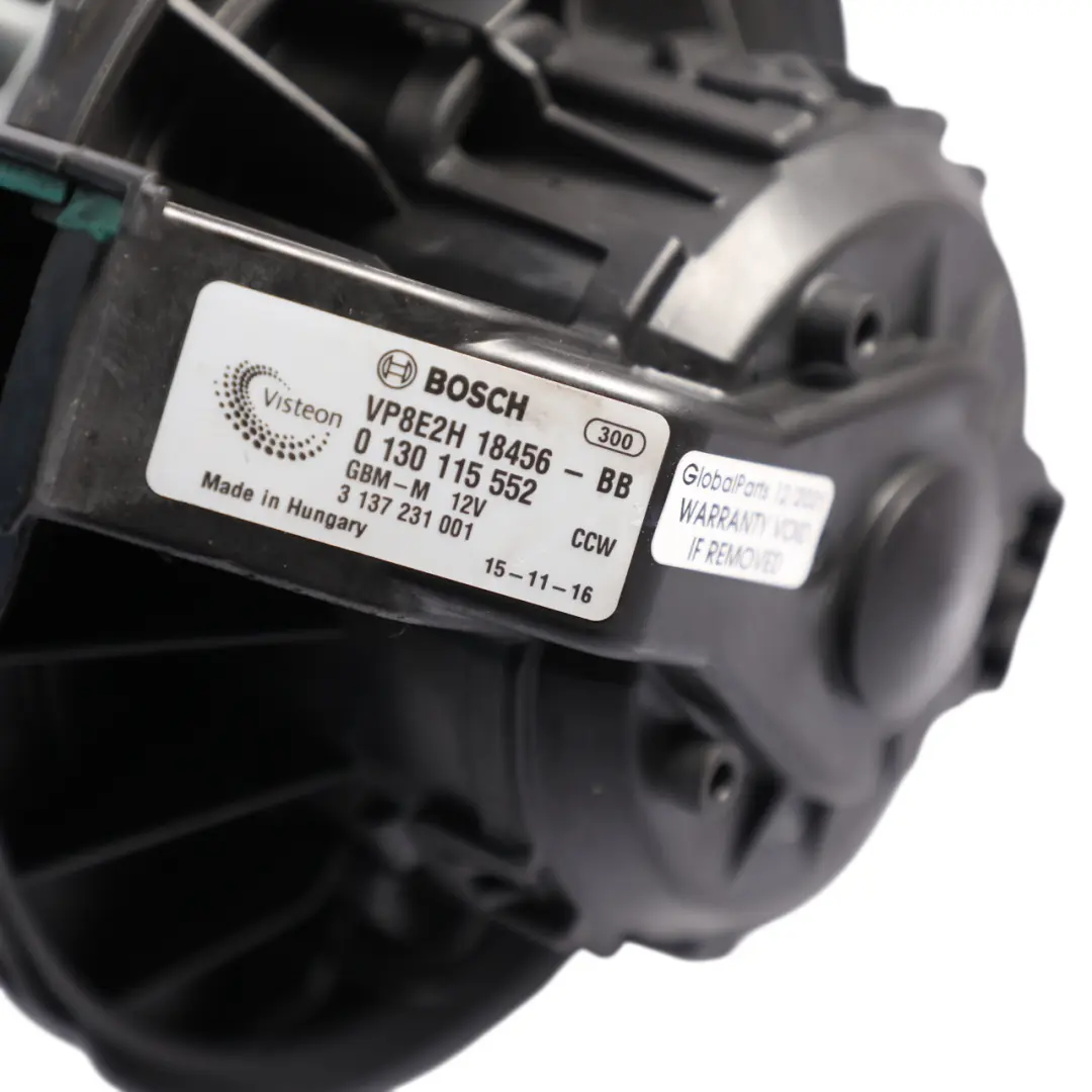 Ford Fiesta Mk7 Heater Blower Air Fan Asembly Unit - SKU RHD-VP8E2H-18456-BB - Part number VP8E2H-18456-BB