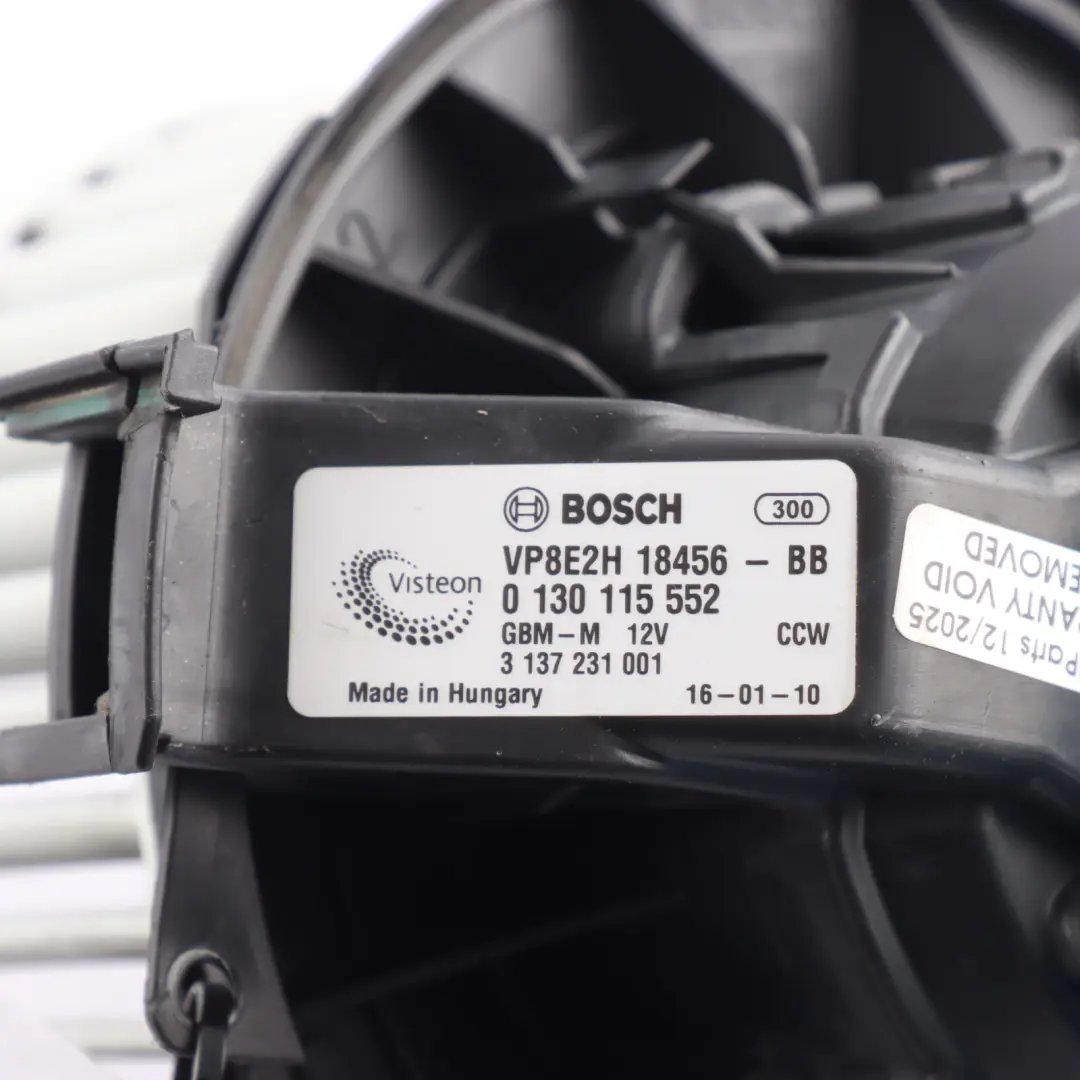 Heater Blower Air Fan Asembly Unit to Ford Fiesta Mk7 with Part number VP8E2H-18789-BB Ford Fiesta Mk7 Heater Blower Air Fan Asembly Unit - SKU RHD-VP8E2H-18789-BB - Part number VP8E2H-18789-BB