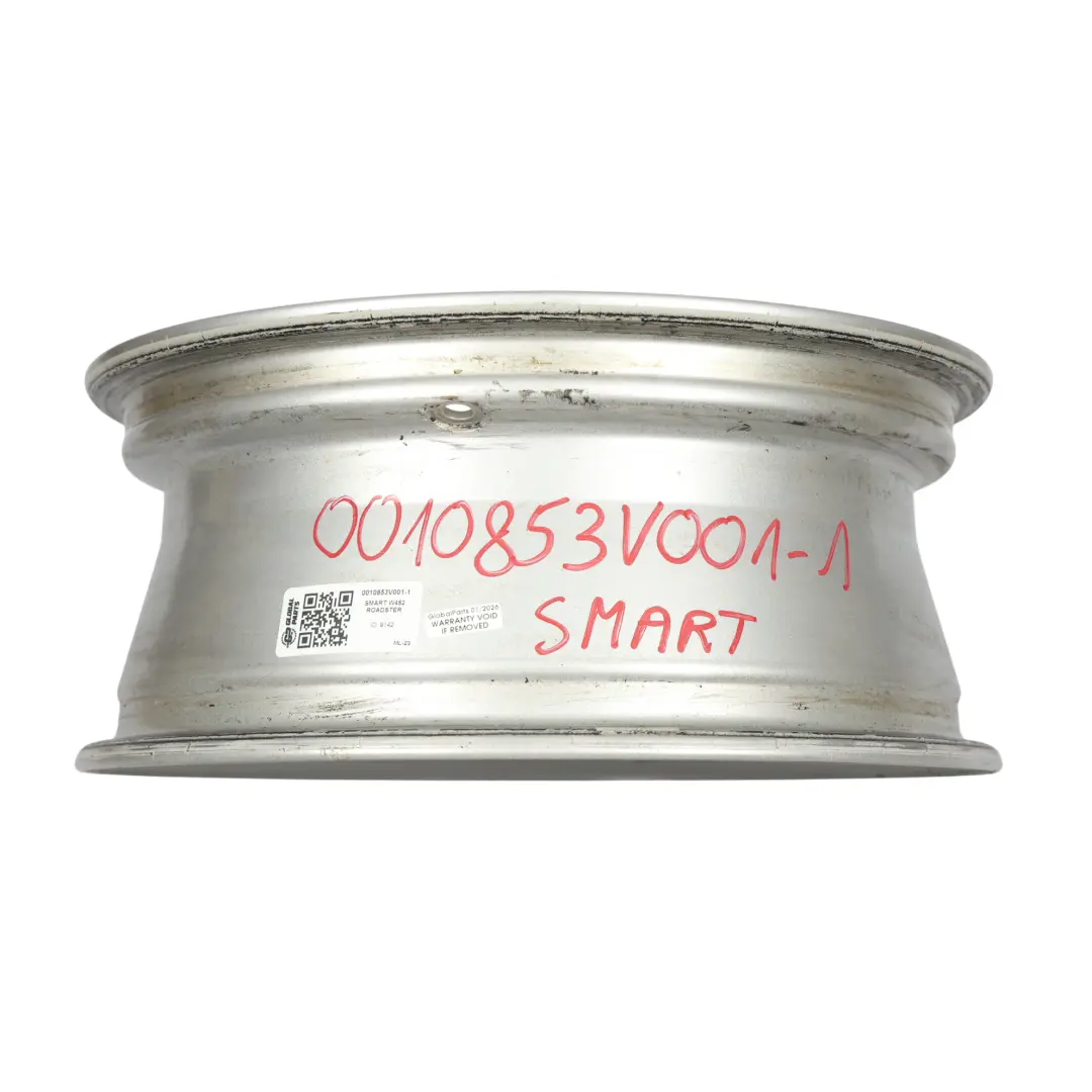 W452 Roadster Hinterrad Silber Felge 15" 6J ET:20 für Smart mit Teilenummer 0010853V001 Smart W452 Roadster Hinterrad Silber Felge 15" 6J ET:20 - SKU 0010853V001-1 - Teilenummer 0010853V001