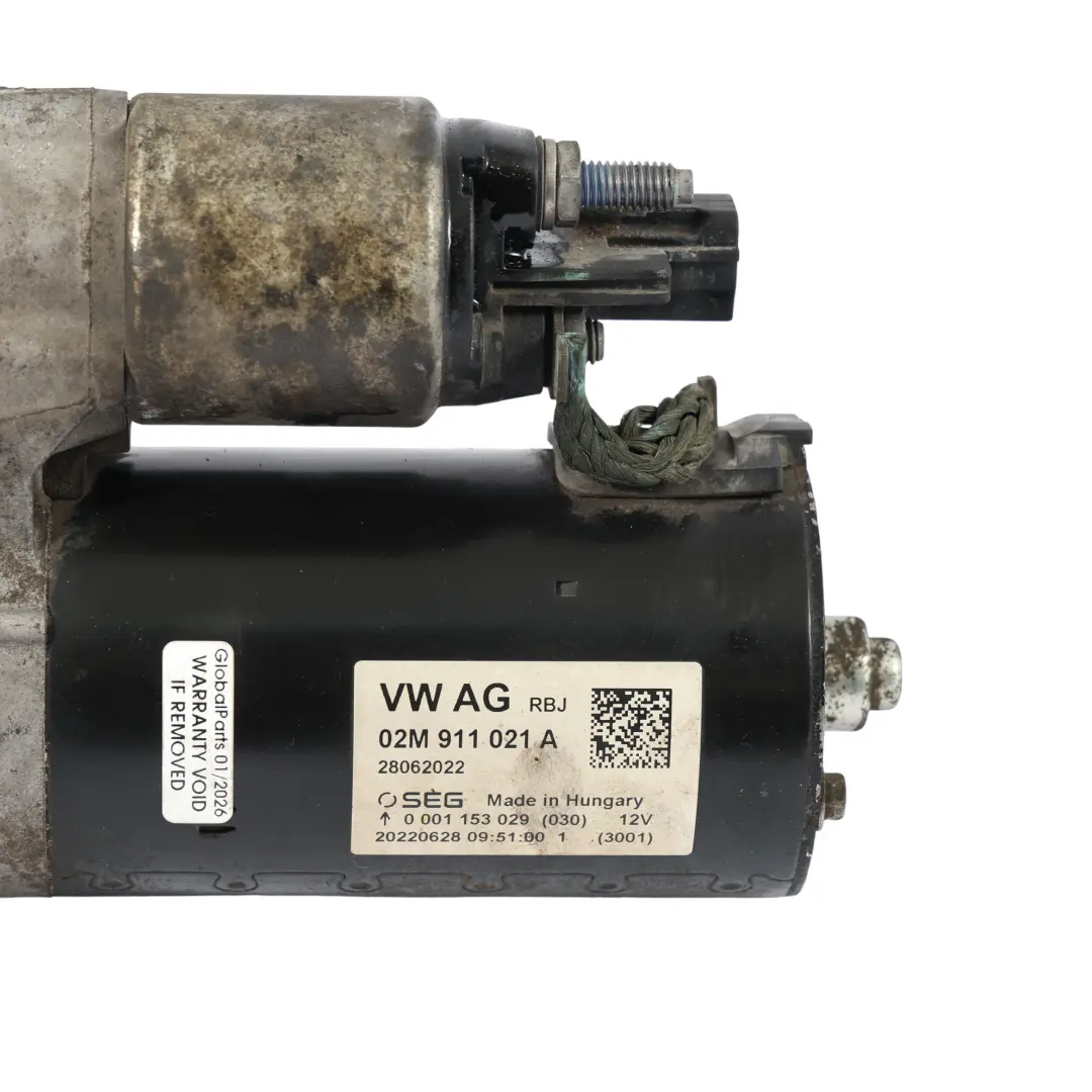 VW Volkswagen Crafter SY Transporter T6 SEG Bosch Starter Motor - SKU 02M911021A - Part number 02M911021A