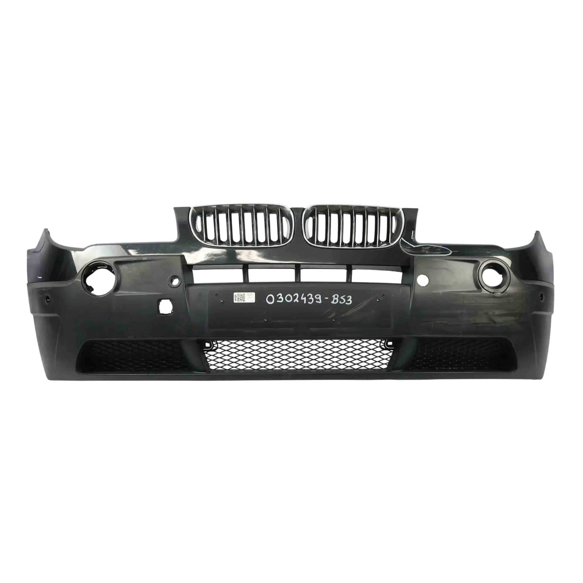 BMW X3 E83 Front Bumper Covering PDC Black Sapphire Metallic - 475