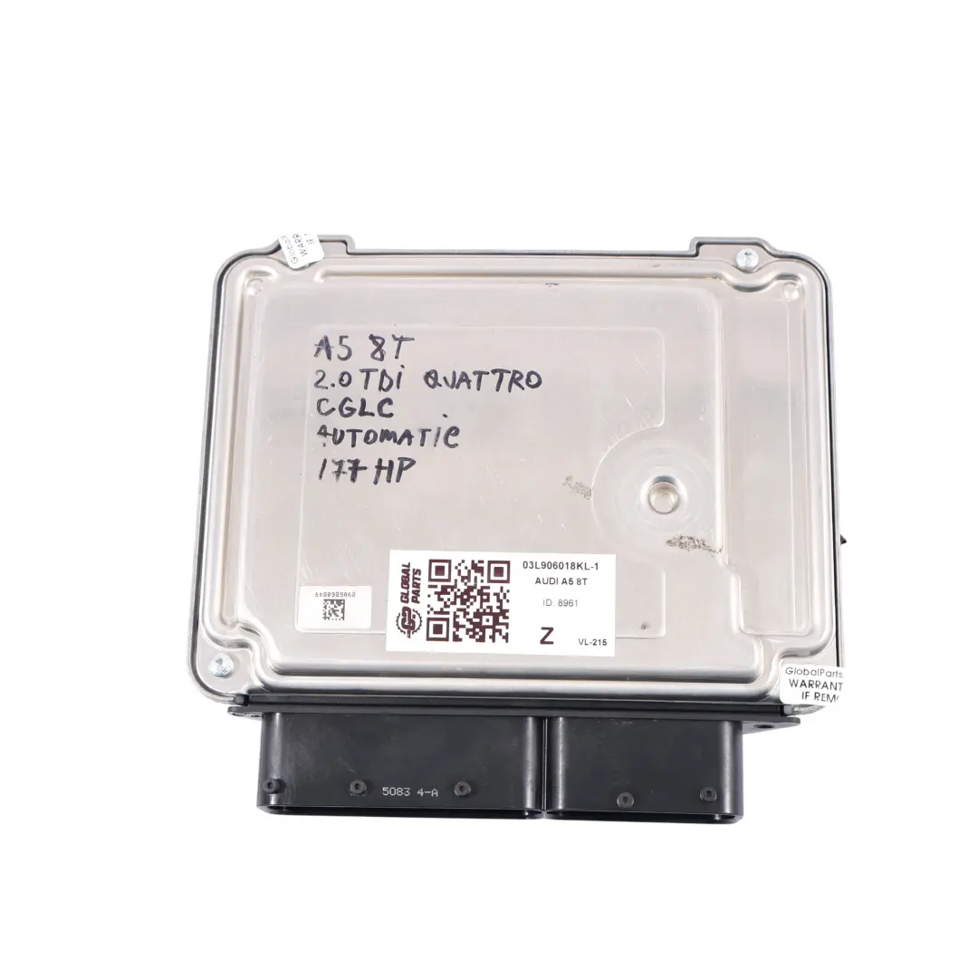 Audi A5 8T 2.0 TDI Quattro CGLC 177HP Control Motor ECU Automático - SKU 03L906018KL-1 - Número de pieza 03L906018KL