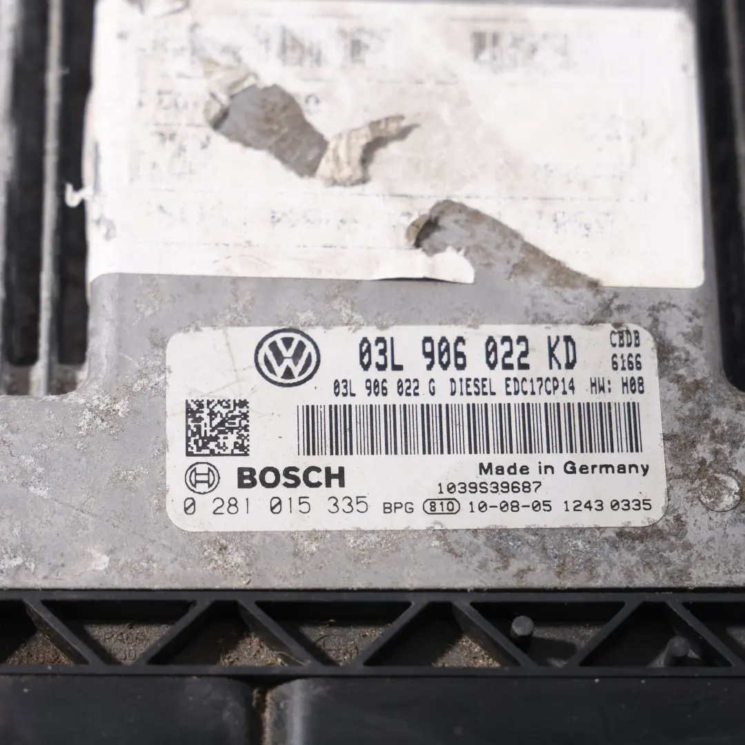 VW Scirocco Mk3 2.0 TDI CBDB 140HP Control Motor ECU Manual - SKU 03L906022KD - Número de pieza 03L906022KD