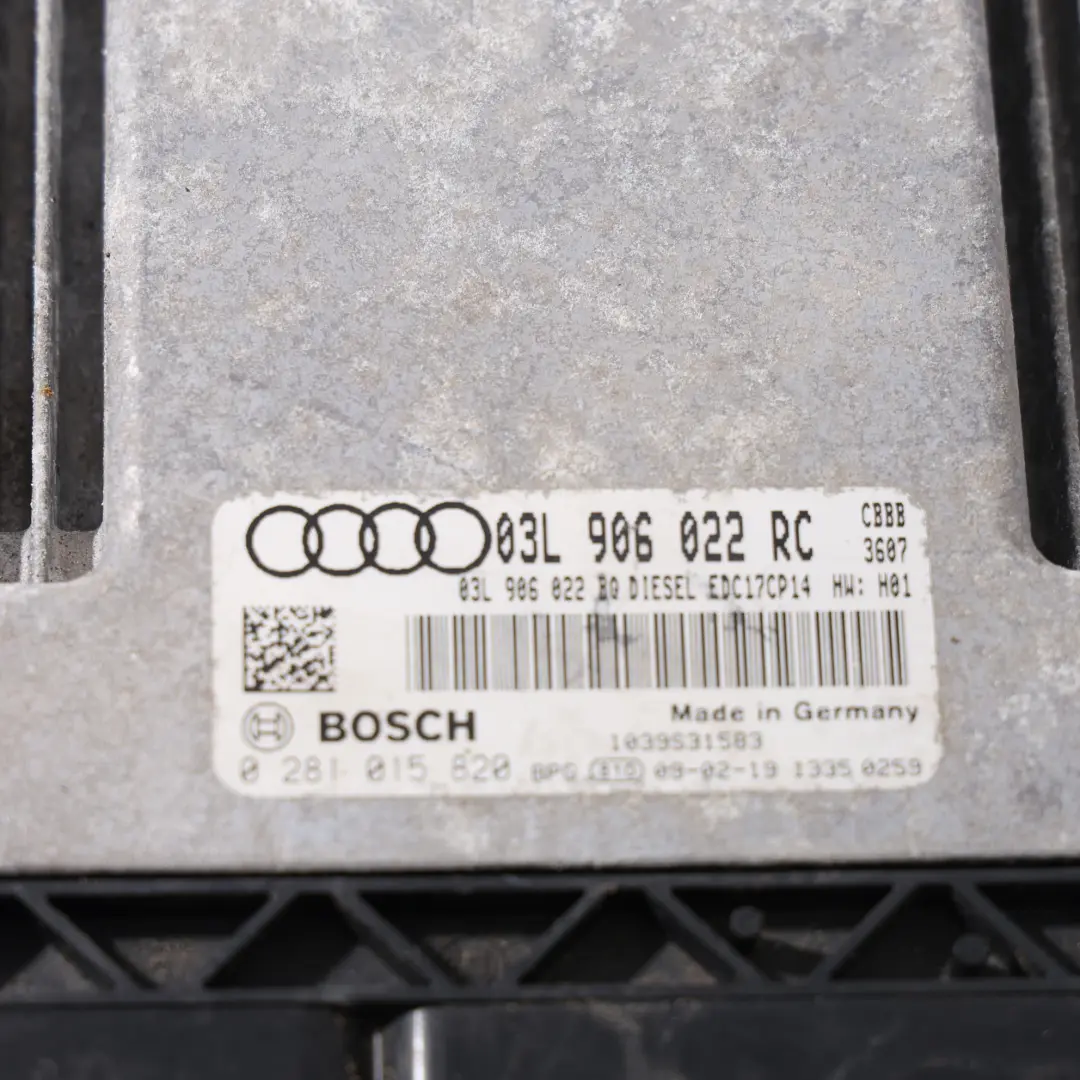 Audi TT 8J 2.0TDI 170HP CBBB Quattro Engine Control ECU Manual - SKU 03L906022RC - Part number 03L906022RC