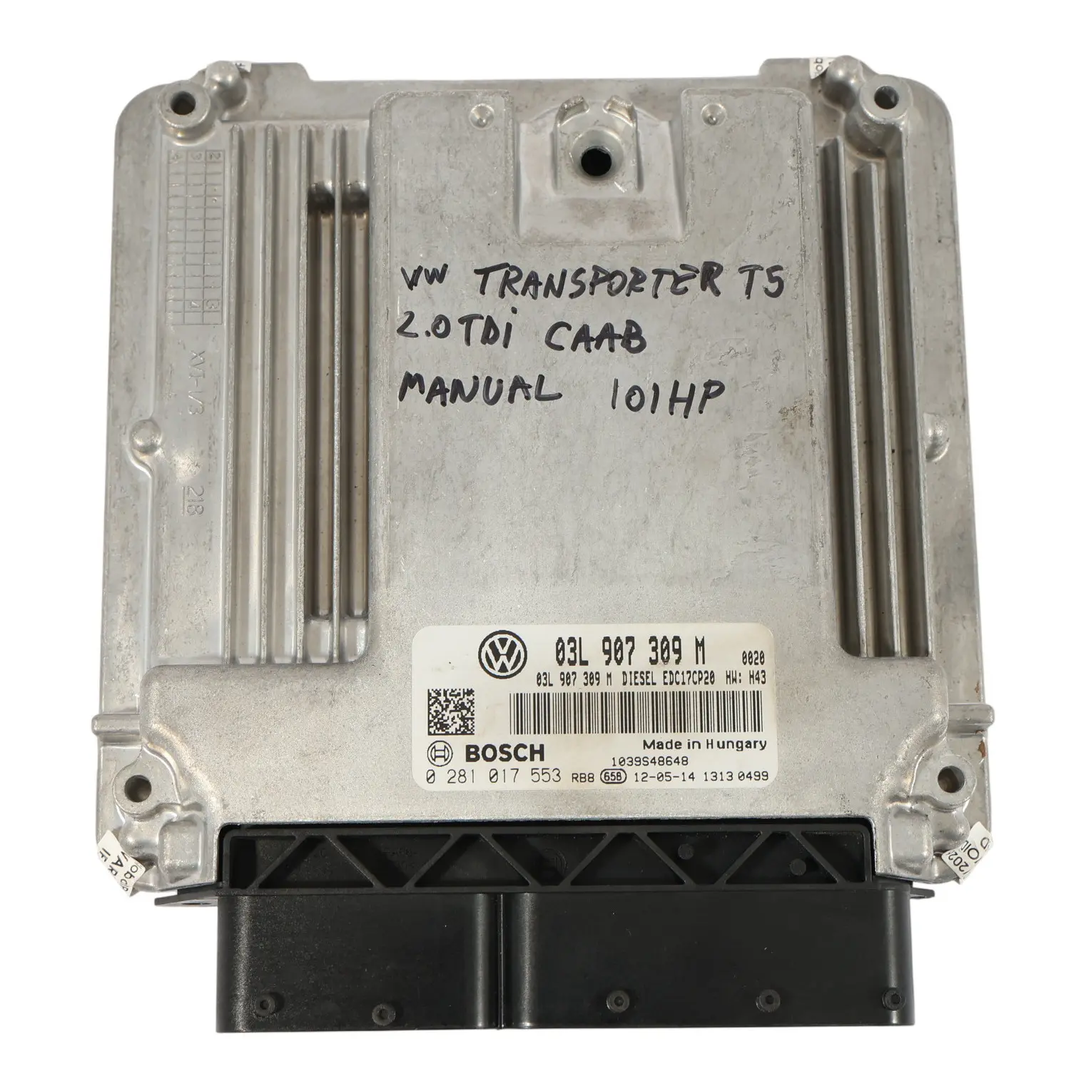 VW Transporter T5 2.0 TDI CAAB 102HP Komputer Silnika ECU 03L907309M