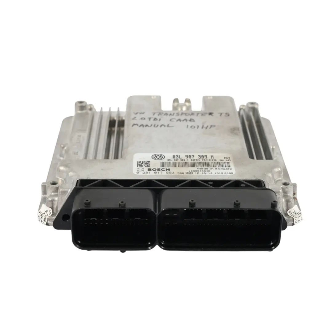 VW Transporter T5 2.0 TDI CAAB 102HP Komputer Silnika ECU - SKU 03L907309M - Numer Części 03L907309M