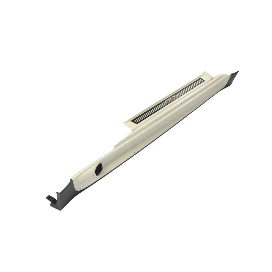 Puerta Derecha Embellecedor Lateral Faldón Pepper White - 850 para Mini R56 R57 JCW con número de pieza 0404114 Mini R56 R57 JCW Puerta Derecha Embellecedor Lateral Faldón Pepper White - 850 - SKU 0404114-PW - Número de pieza 0404114