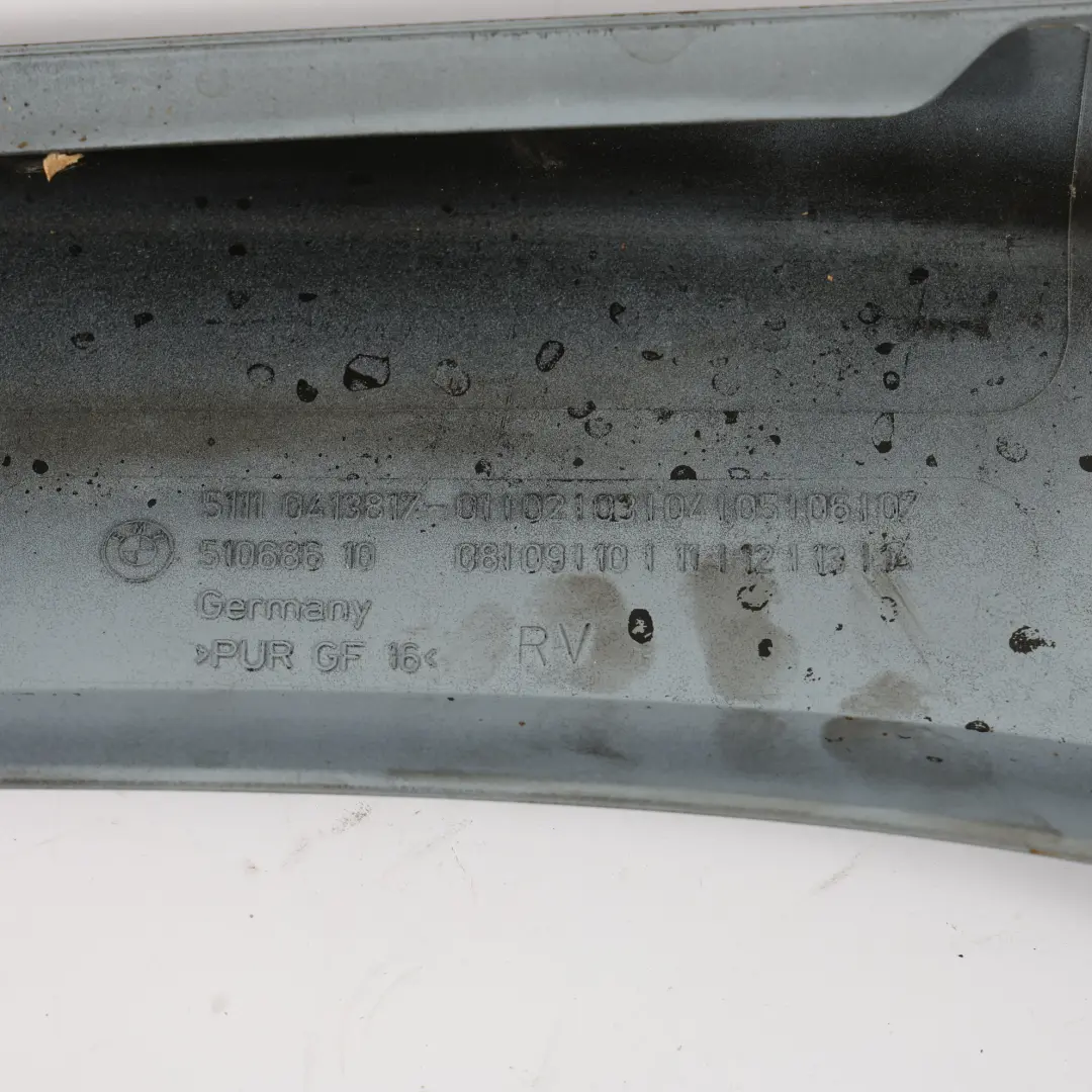 BMW X5 E70 Obudowa Zderzaka Przód Prawo Szara Spacegrau Metalik A52 - SKU 0413817-SCG - Numer Części 0413817