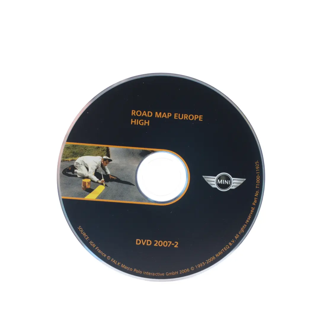 Mini R50 R52 R53 Road Map Europe High 2007-2 SatNav Navigation CD - SKU 0430218 - Part number 0430218