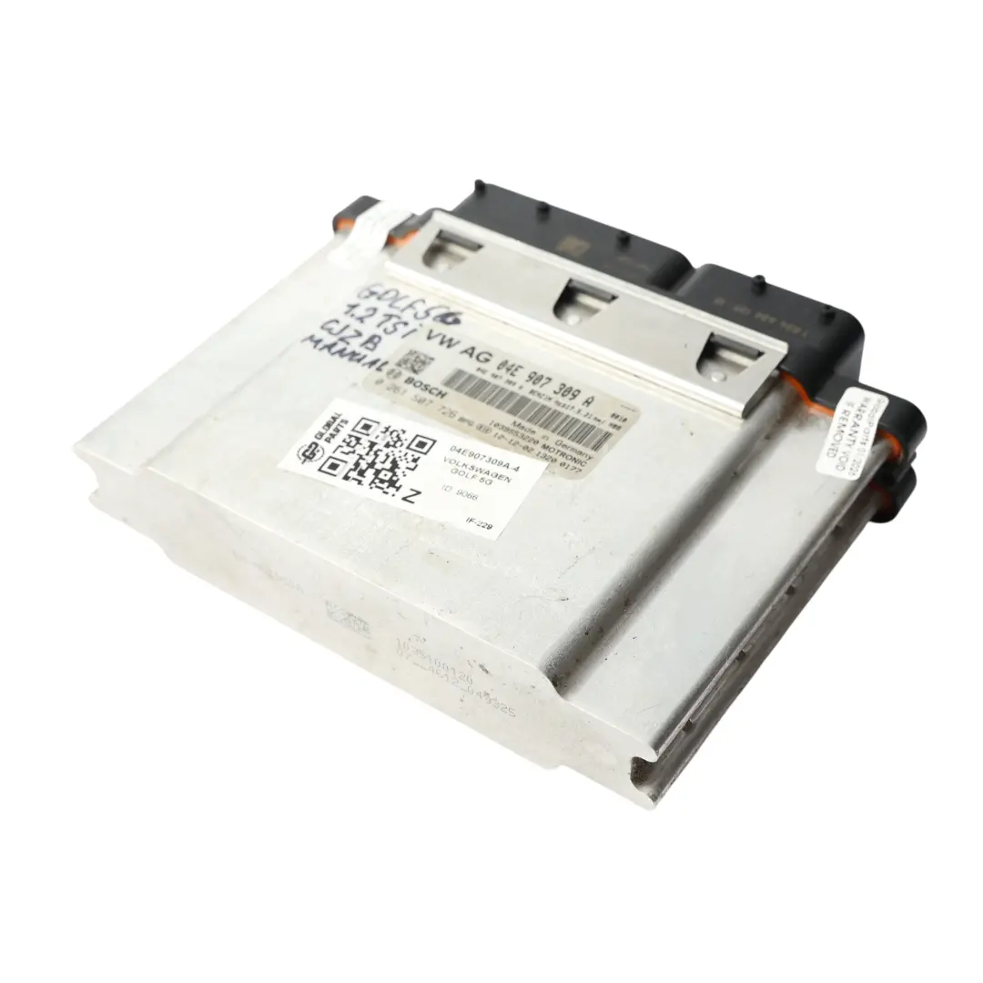 Volkswagen Golf Mk7 1.2 TSI CJZB 86HP Centralina Motore ECU Manuale - SKU 04E907309A-4 - Numero di parte 04E907309A