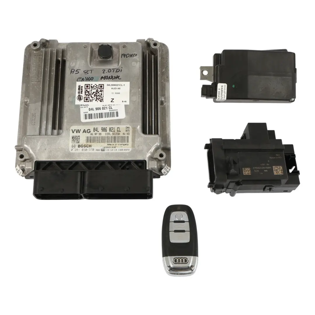 CNHA 190HP Engine Control Unit ECU Kit Key Manual to Audi A5 8T 2.0 TDI with Part number 04L906021CL Audi A5 8T 2.0 TDI CNHA 190HP Engine Control Unit ECU Kit Key Manual - SKU 04L906021CL-1 - Part number 04L906021CL