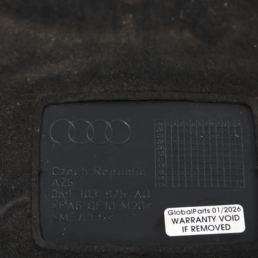 Coperchio Motore Pannello Superiore per Audi A4 B8 con numero di parte 059103925AQ Audi A4 B8 Coperchio Motore Pannello Superiore - SKU 059103925AQ - Numero di parte 059103925AQ