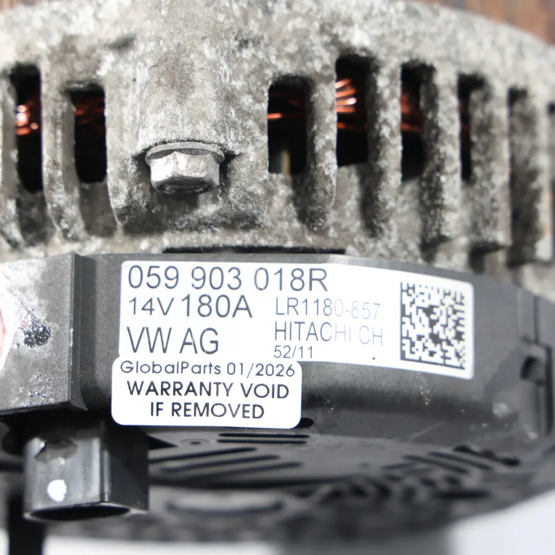 Audi A6 C7 3.0 TDI CLAA Alternateur Générateur Hitachi - SKU 059903018R-1 - Numéro de pièce 059903018R
