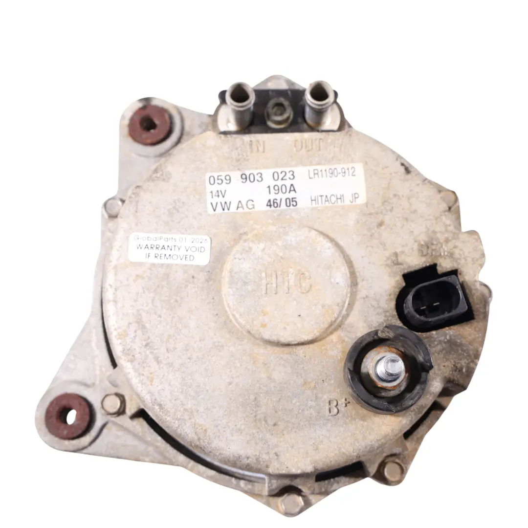 7P Alternador Generador 14V 190A 3.0 TDI Diesel 059903023 para VW Volkswagen Touareg con número de pieza 059903018X VW Volkswagen Touareg 7P Alternador Generador 14V 190A 3.0 TDI Diesel 059903023 - SKU 059903018X - Número de pieza 059903018X