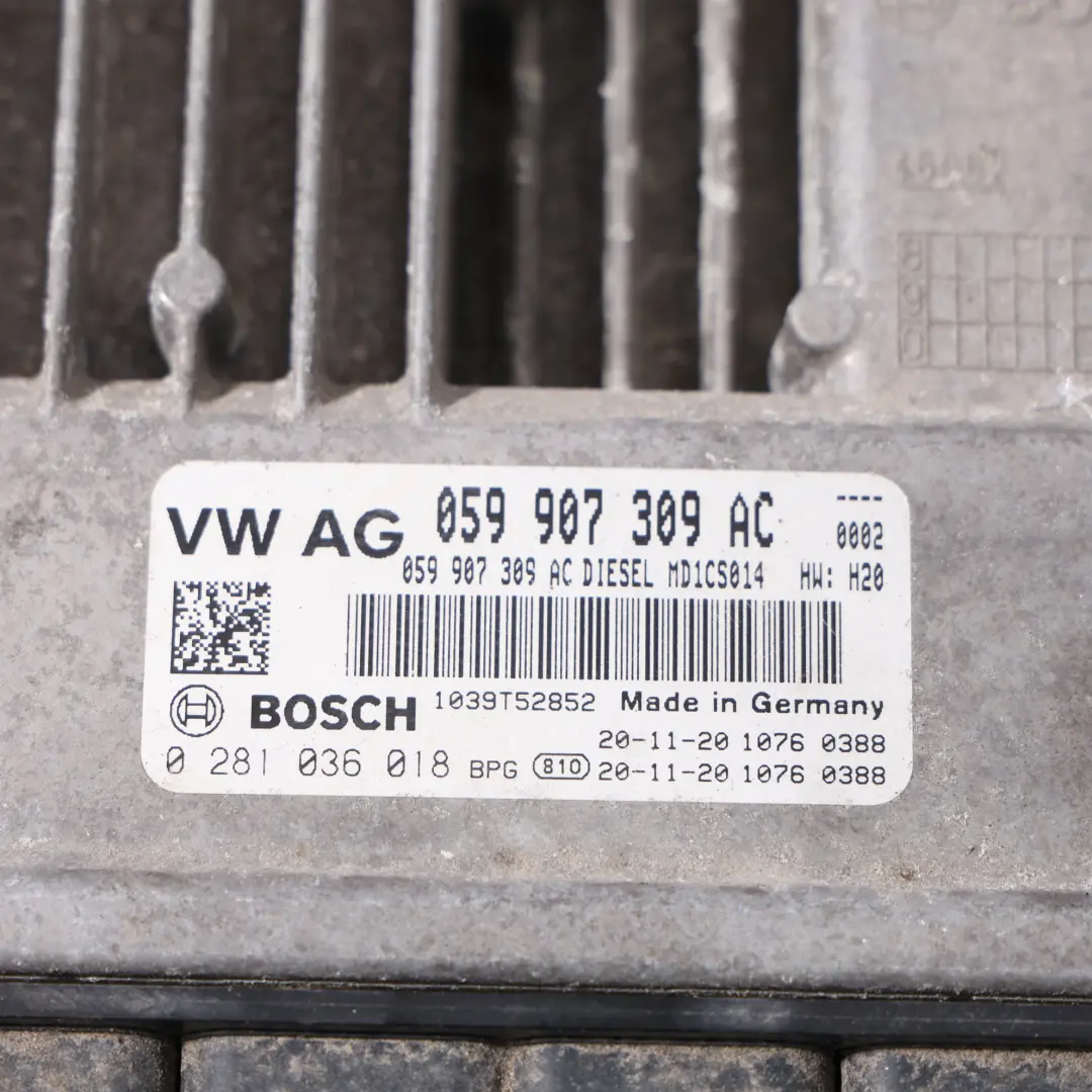 Audi Q7 4M 3.0 TDI DPXA 286PS Quattro Motor Steuerung ECU Automatik - SKU 059907309AC-1 - Teilenummer 059907309AC