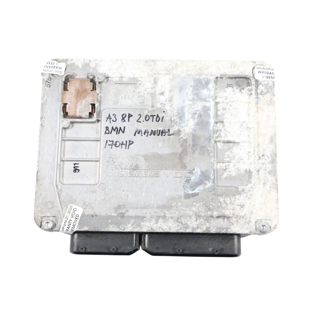 Audi A3 8P 1.6 MPI BSE 102HP Unidad De Control Del Motor ECU Manual - SKU 06A906033GQ-1 - Número de pieza 06A906033GQ