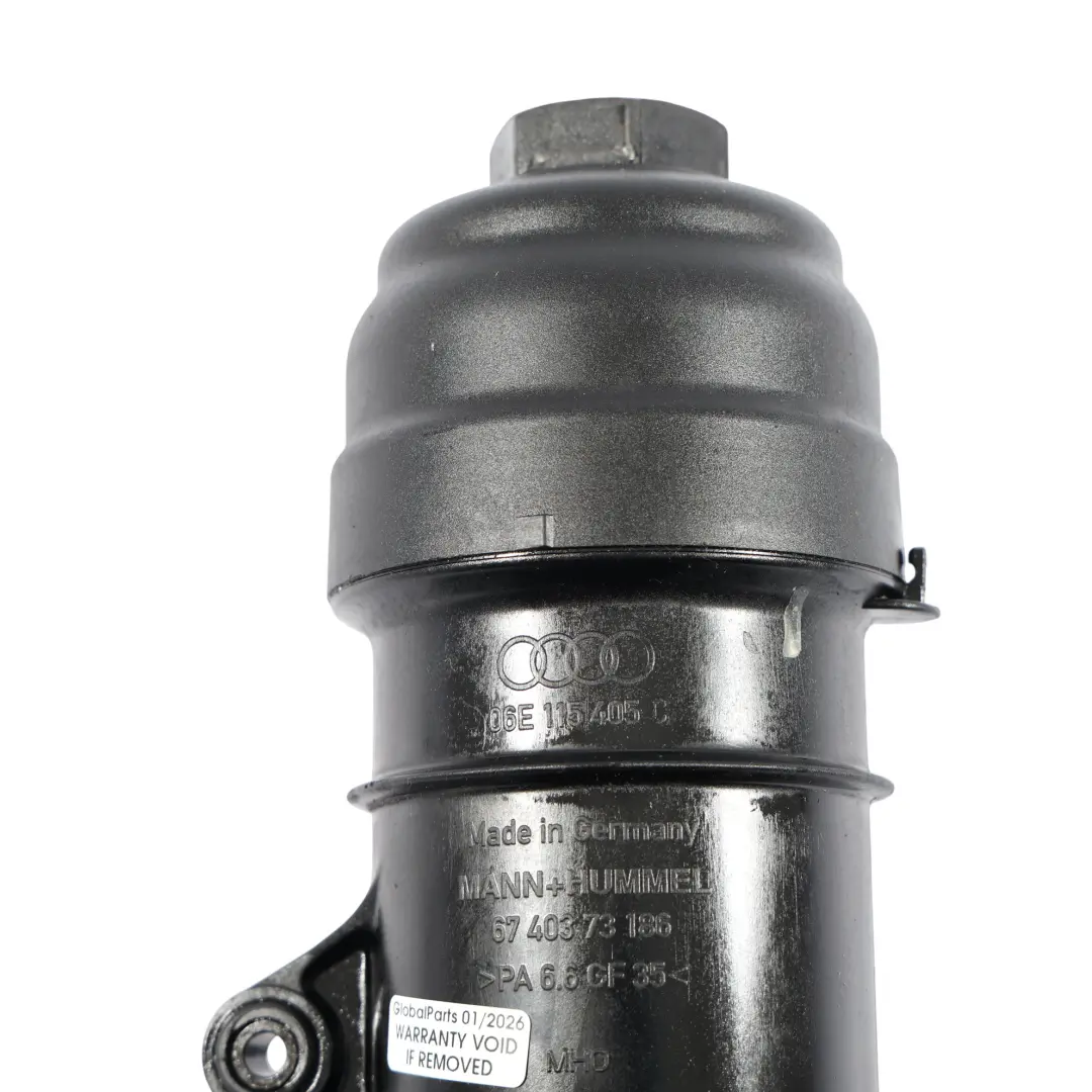 Oil Filter Housing to Audi A6 C7 2.8 3.0 Petrol Engine with Part number 06E115405C Audi A6 C7 2.8 3.0 Petrol Engine Oil Filter Housing - SKU 06E115405C - Part number 06E115405C