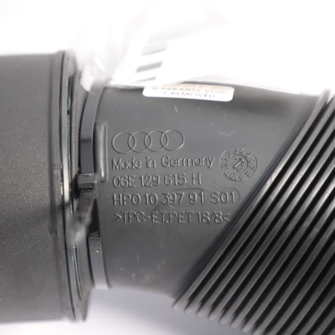 Filter Intake Hose Pipe Line Tube to Audi A6 C7 Allroad Air with Part number 06E129615H Audi A6 C7 Allroad Air Filter Intake Hose Pipe Line Tube - SKU 06E129615H - Part number 06E129615H