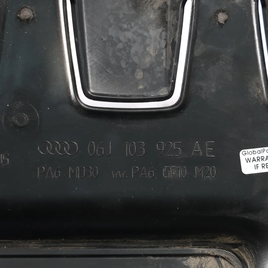 Panel to Audi A3 8P Audi TFSI Engine Cover with Part number 06J103925AE Audi A3 8P Audi TFSI Engine Cover Panel - SKU 06J103925AE - Part number 06J103925AE