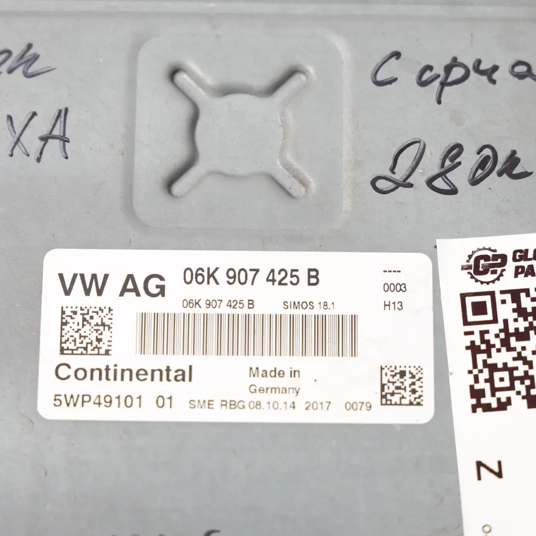 Seat León Cupra 5F 2.0 TFSI CJXA 280CV Kit Control Motor ECU Manual - SKU 06K907425B-21 - Número de pieza 06K907425B