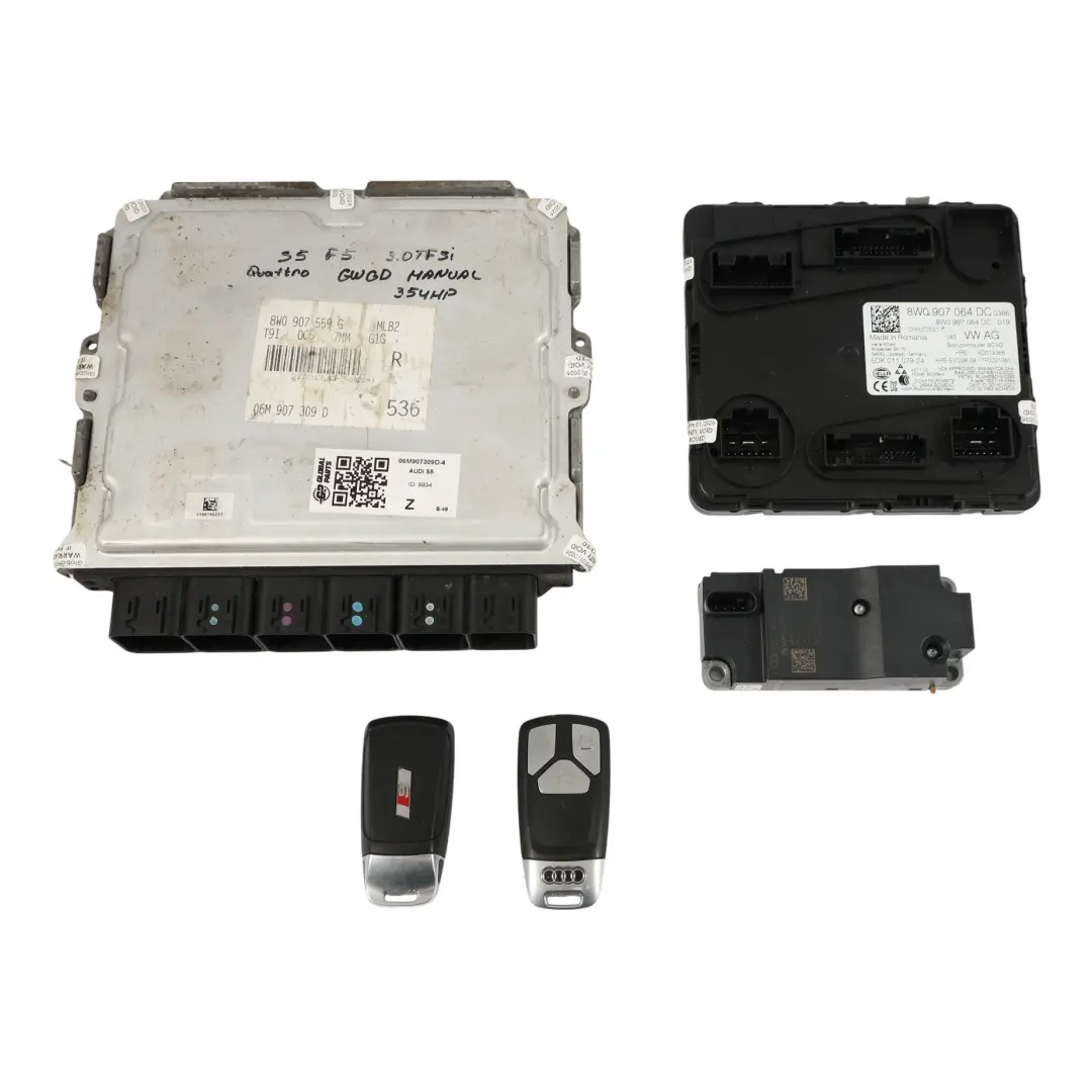 354HP CWGD Quattro Motore ECU Kit BCM + 2 Chiave per Audi S5 F5 3.0 TFSI con numero di parte 06M907309D Audi S5 F5 3.0 TFSI 354HP CWGD Quattro Motore ECU Kit BCM + 2 Chiave - SKU 06M907309D-4 - Numero di parte 06M907309D