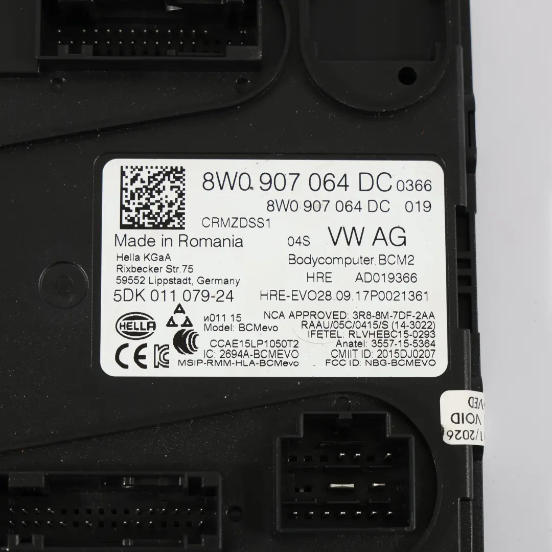 354HP CWGD Quattro Motore ECU Kit BCM + 2 Chiave per Audi S5 F5 3.0 TFSI con numero di parte 06M907309D Audi S5 F5 3.0 TFSI 354HP CWGD Quattro Motore ECU Kit BCM + 2 Chiave - SKU 06M907309D-4 - Numero di parte 06M907309D