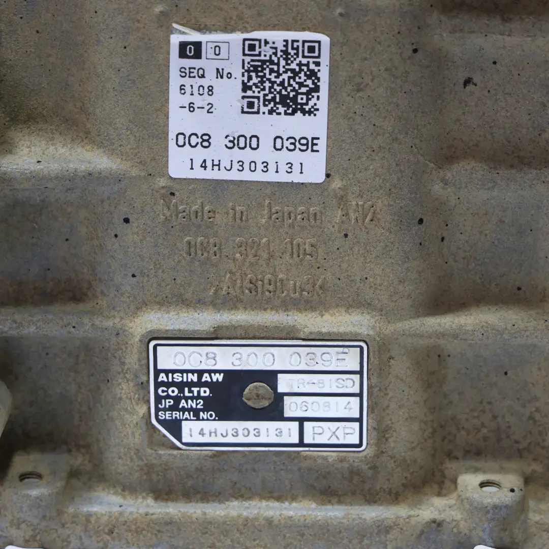 7P 3.0 TDI Cambio Automatico PXP GARANZIA per Volkswagen Touareg con numero di parte 0C8300039E Volkswagen Touareg 7P 3.0 TDI Cambio Automatico PXP GARANZIA - SKU 0C8300039E - Numero di parte 0C8300039E