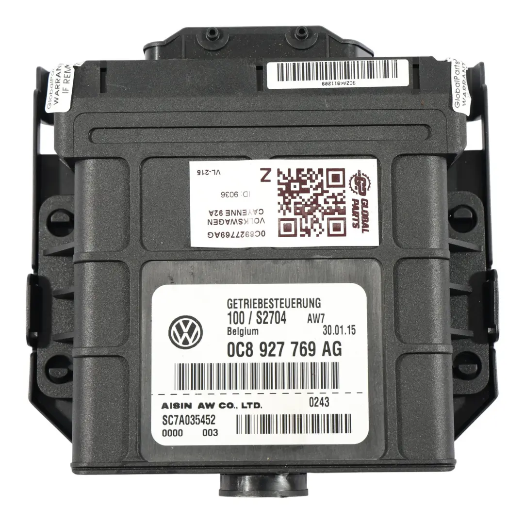 Module Transmission Automatique 3.0 Diesel pour Porsche Cayenne 92A à propos du numéro de pièce 0C8927769AG Porsche Cayenne 92A Module Transmission Automatique 3.0 Diesel - SKU 0C8927769AG - Numéro de pièce 0C8927769AG