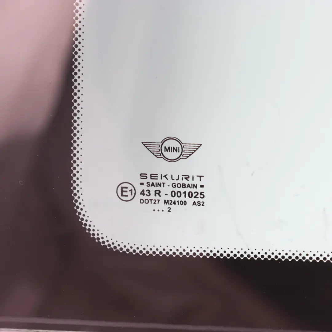 Hinten Links Seitenscheibe Glas AS2 Grün für Mini Cooper R50 R53 mit Teilenummer 1166580 Mini Cooper R50 R53 Hinten Links Seitenscheibe Glas AS2 Grün - SKU 1166580-1 - Teilenummer 1166580