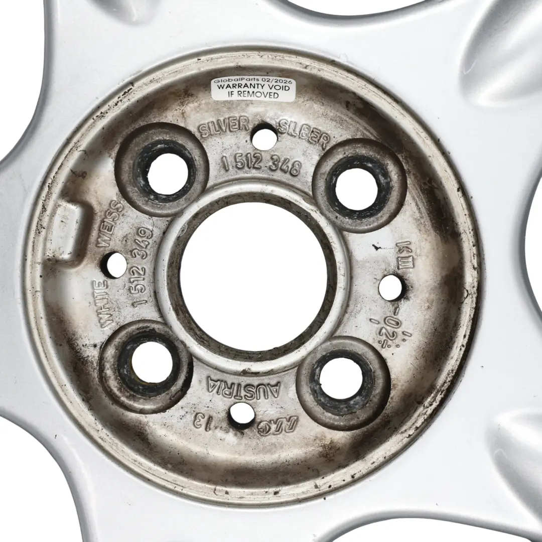 Mini Cooper R50 Silver Wheel Alloy Rim 16 6,5J ET:48 5-Spider Spoke 83 - SKU 1512348-2 - Part number 1512348