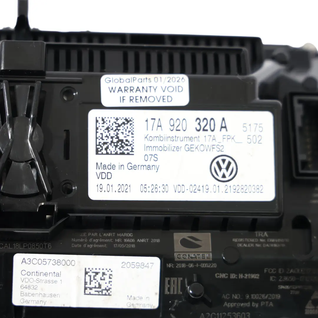 Instrument Cluster Speedometer Virtual Cockpit to Volkswagen T-Roc A11 with Part number 17A920320A Volkswagen T-Roc A11 Instrument Cluster Speedometer Virtual Cockpit - SKU RHD-17A920320A - Part number 17A920320A