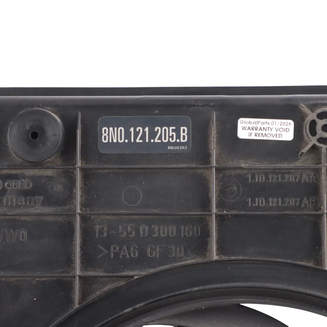 Audi TT 8N Engine Cooling Radiator Fan Shroud Motor Unit - SKU 1J0121207AA - Part number 1J0121207AA
