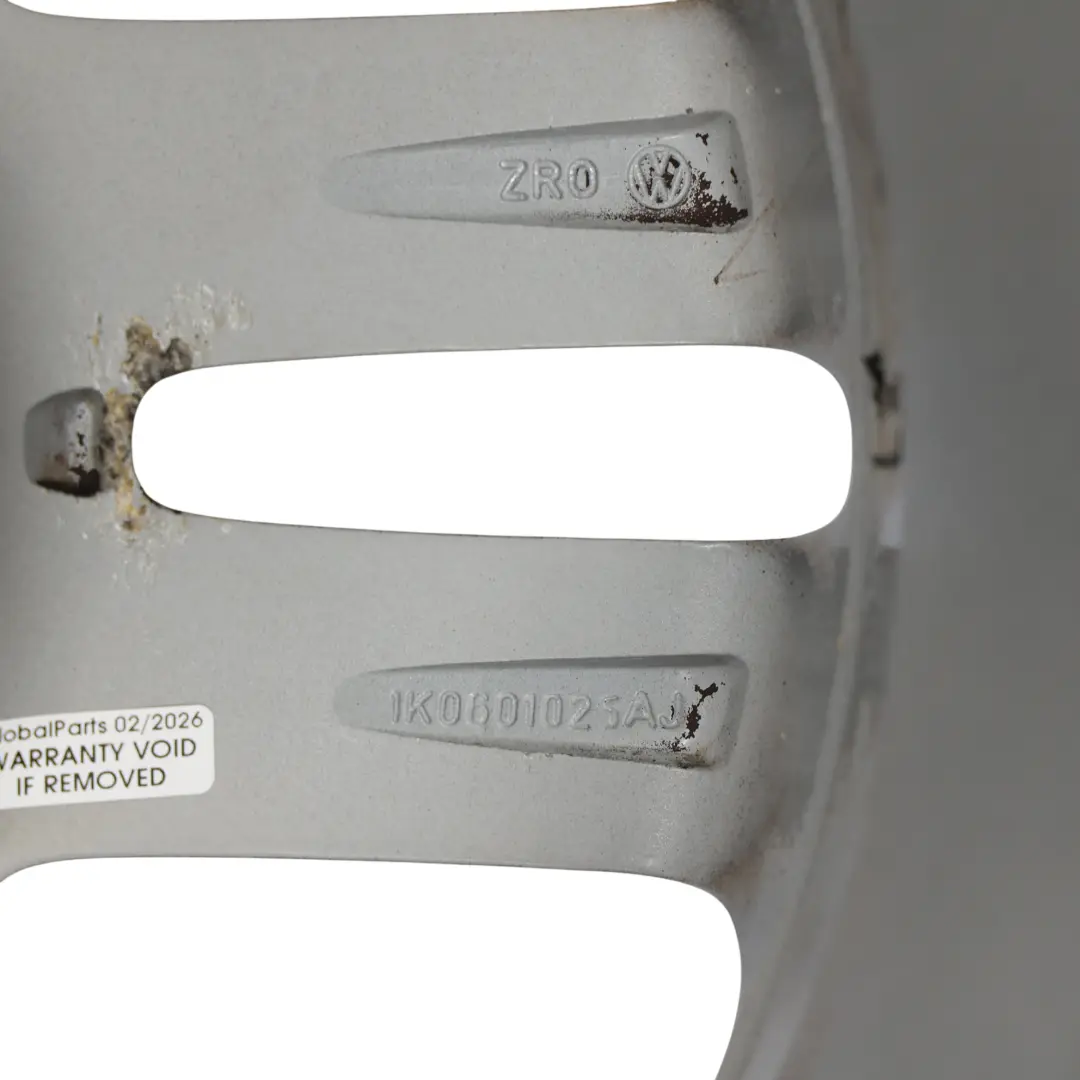 Volkswagen Golf Mk5 Srebrna Felga Aluminiowa 16" 6.5J ET:50 - SKU 1K0601025AJ-1 - Numer Części 1K0601025AJ