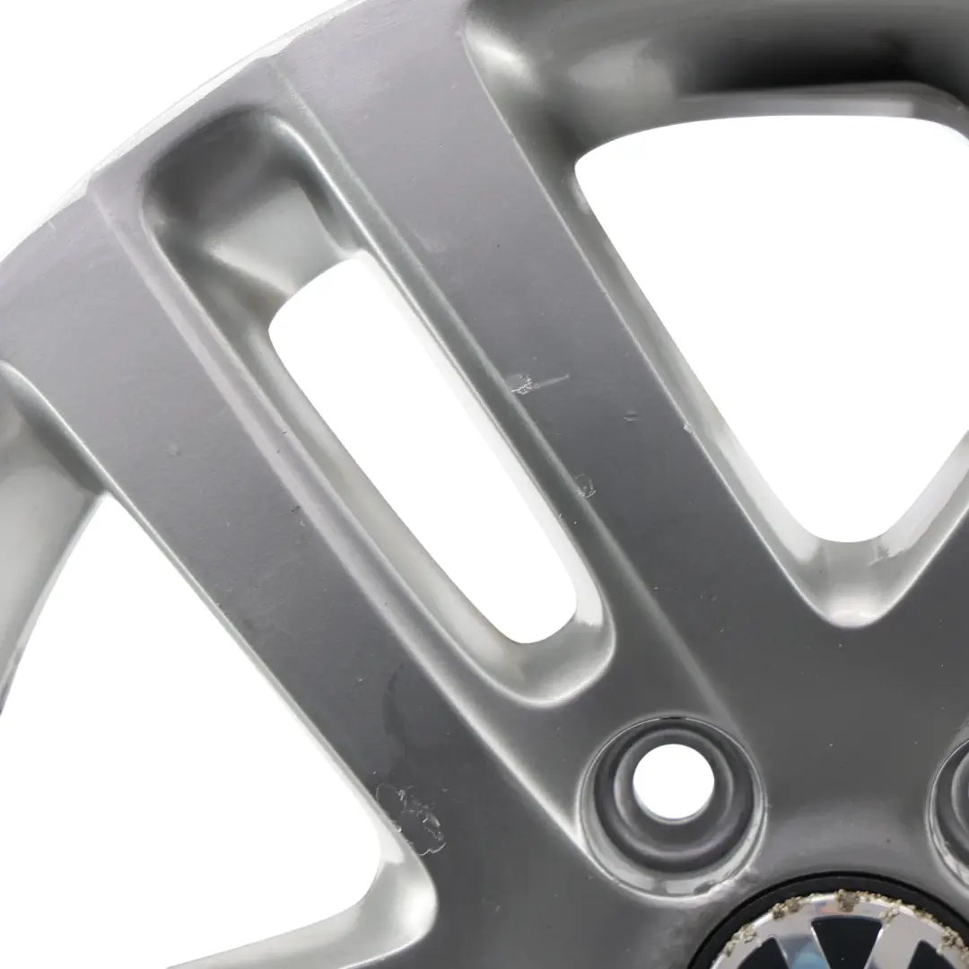 Volkswagen Golf Mk5 Silberne Leichtmetallfelge 16" 6.5J ET:50 - SKU 1K0601025AJ-1 - Teilenummer 1K0601025AJ