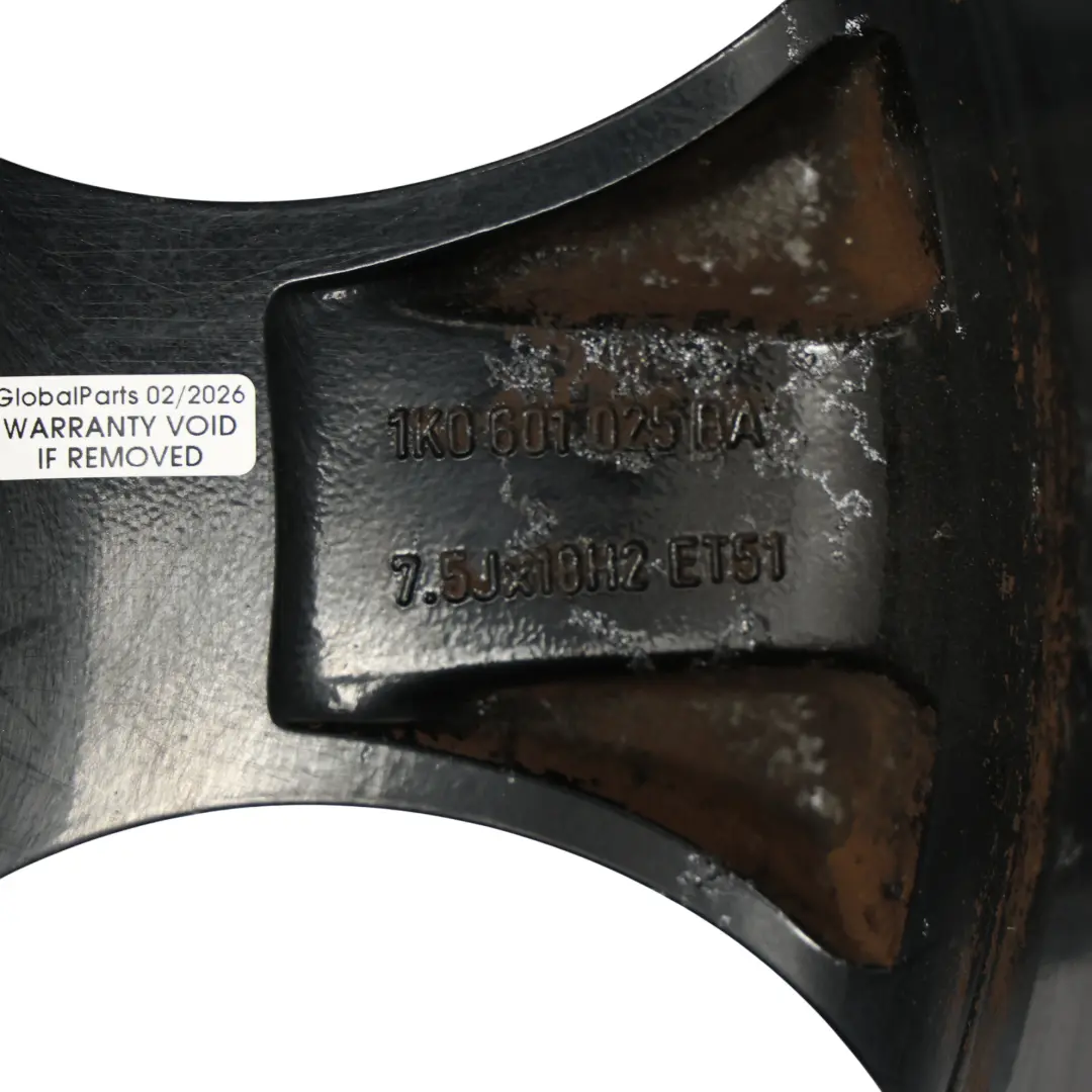 Mk5 Silver Wheel Alloy Rim 18" 7.5J ET:51 to VW Volkswagen Golf with Part number 1K0601025BA VW Volkswagen Golf Mk5 Silver Wheel Alloy Rim 18" 7.5J ET:51 - SKU 1K0601025BA-6 - Part number 1K0601025BA